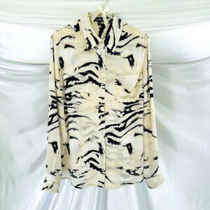 Bebe Hombre Animal Print Silk Blouse - Rare Exotic Find